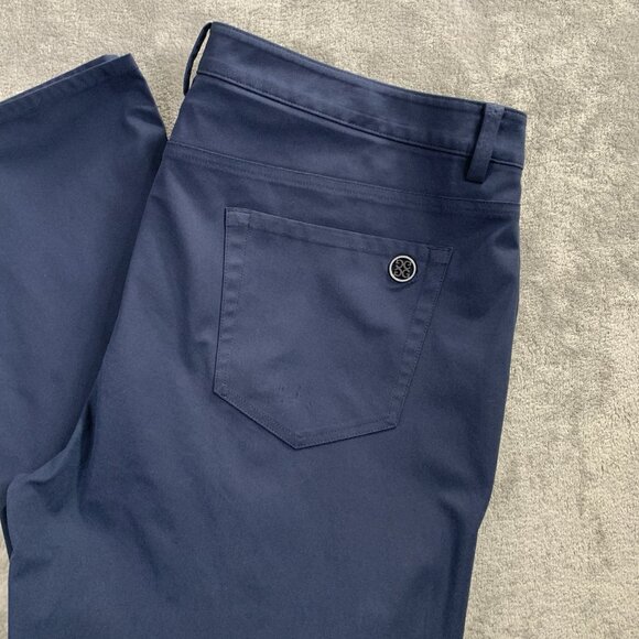 G/Fore Golf Pants Mens 40x30” 5 Pocket Straight Leg Navy Stretch Performance - Picture 2 of 11